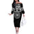 Kia Kaha Te Reo Maori New Zealand Off The Shoulder Long Sleeve Dress 50th Anniversary Ake Ake Ake - Polynesian Pride