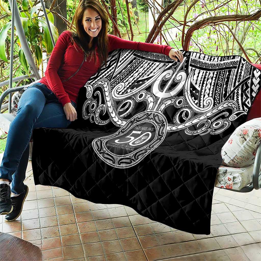 Kia Kaha Te Reo Maori New Zealand Quilt 50th Anniversary Ake Ake Ake - Polynesian Pride