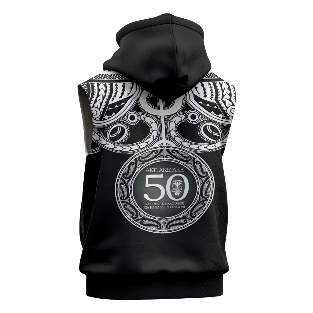 Kia Kaha Te Reo Maori New Zealand Sleeveless Hoodie 50th Anniversary Ake Ake Ake - Polynesian Pride