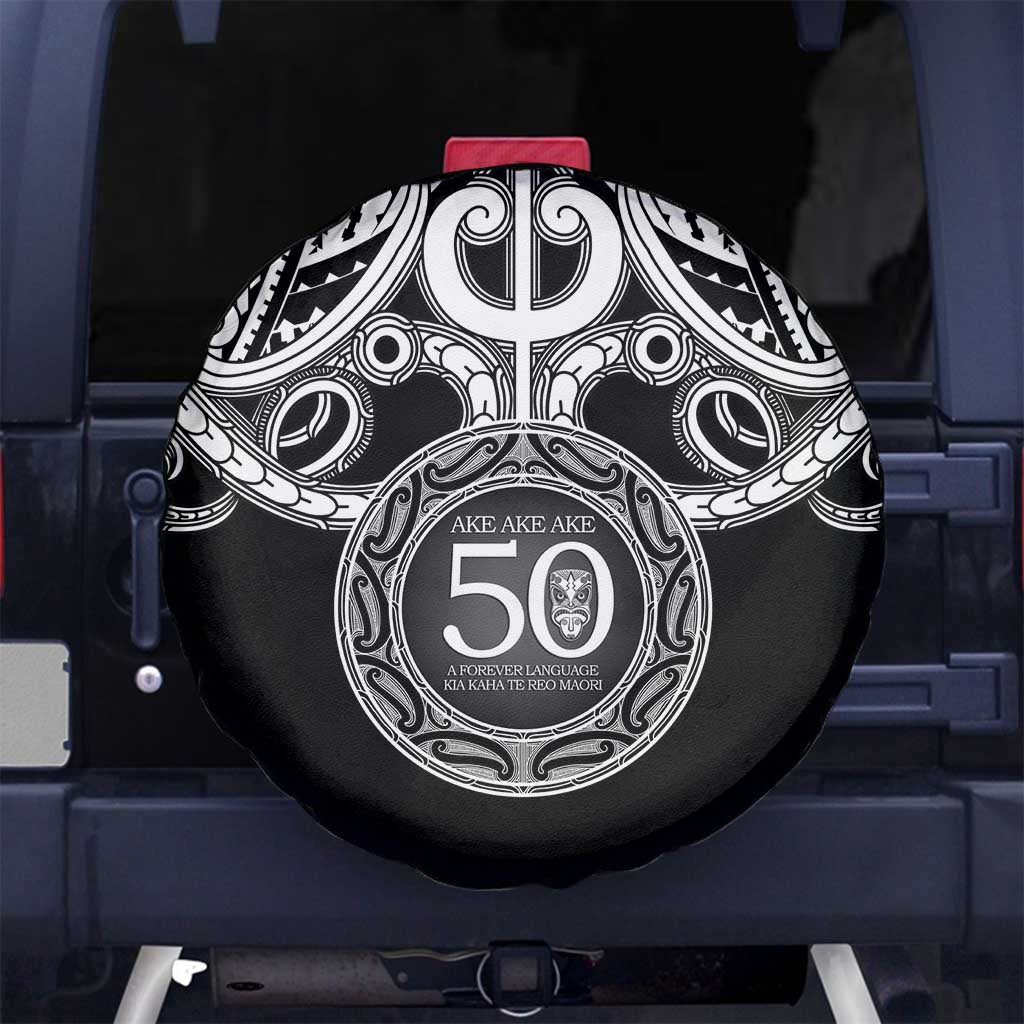 Kia Kaha Te Reo Maori New Zealand Spare Tire Cover 50th Anniversary Ake Ake Ake - Polynesian Pride