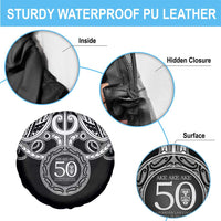 Kia Kaha Te Reo Maori New Zealand Spare Tire Cover 50th Anniversary Ake Ake Ake - Polynesian Pride