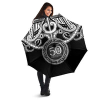 Kia Kaha Te Reo Maori New Zealand Umbrella 50th Anniversary Ake Ake Ake - Polynesian Pride