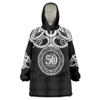 Kia Kaha Te Reo Maori New Zealand Wearable Blanket Hoodie 50th Anniversary Ake Ake Ake - Polynesian Pride