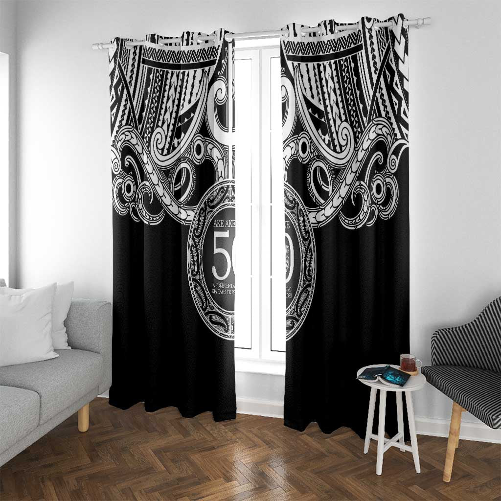 Kia Kaha Te Reo Maori New Zealand Window Curtain 50th Anniversary Ake Ake Ake - Polynesian Pride