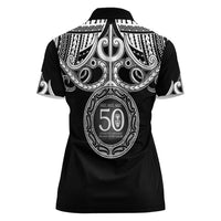 Kia Kaha Te Reo Maori New Zealand Women Polo Shirt 50th Anniversary Ake Ake Ake - Polynesian Pride
