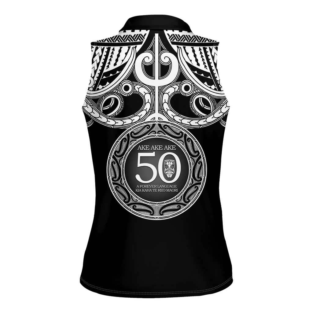 Kia Kaha Te Reo Maori New Zealand Women Sleeveless Polo Shirt 50th Anniversary Ake Ake Ake - Polynesian Pride