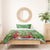 Kakapo New Zealand Christmas Bedding Set Meri Kirihimete Pohutukawa - Green Color