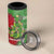 Kakapo New Zealand Christmas 4 in 1 Can Cooler Tumbler Meri Kirihimete Pohutukawa - Green Color