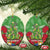 Kakapo New Zealand Christmas Ceramic Ornament Meri Kirihimete Pohutukawa - Green Color