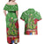 Kakapo New Zealand Christmas Couples Matching Off Shoulder Maxi Dress and Hawaiian Shirt Meri Kirihimete Pohutukawa - Green Color