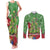 Kakapo New Zealand Christmas Couples Matching Tank Maxi Dress and Long Sleeve Button Shirt Meri Kirihimete Pohutukawa - Green Color