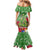 Kakapo New Zealand Christmas Family Matching Mermaid Dress and Hawaiian Shirt Meri Kirihimete Pohutukawa - Green Color