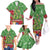 Kakapo New Zealand Christmas Family Matching Off The Shoulder Long Sleeve Dress and Hawaiian Shirt Meri Kirihimete Pohutukawa - Green Color