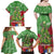 Kakapo New Zealand Christmas Family Matching Off Shoulder Maxi Dress and Hawaiian Shirt Meri Kirihimete Pohutukawa - Green Color