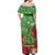 Kakapo New Zealand Christmas Family Matching Off Shoulder Maxi Dress and Hawaiian Shirt Meri Kirihimete Pohutukawa - Green Color