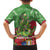 Kakapo New Zealand Christmas Family Matching Off Shoulder Short Dress and Hawaiian Shirt Meri Kirihimete Pohutukawa - Green Color