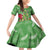 Kakapo New Zealand Christmas Family Matching Off Shoulder Short Dress and Hawaiian Shirt Meri Kirihimete Pohutukawa - Green Color