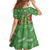 Kakapo New Zealand Christmas Family Matching Off Shoulder Short Dress and Hawaiian Shirt Meri Kirihimete Pohutukawa - Green Color