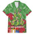 Kakapo New Zealand Christmas Family Matching Off Shoulder Short Dress and Hawaiian Shirt Meri Kirihimete Pohutukawa - Green Color