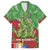 Kakapo New Zealand Christmas Family Matching Short Sleeve Bodycon Dress and Hawaiian Shirt Meri Kirihimete Pohutukawa - Green Color