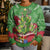 Kakapo New Zealand Christmas Kid Ugly Christmas Sweater Meri Kirihimete Pohutukawa - Green Color