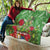 Kakapo New Zealand Christmas Quilt Meri Kirihimete Pohutukawa - Green Color