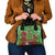 Kakapo New Zealand Christmas Shoulder Handbag Meri Kirihimete Pohutukawa - Green Color