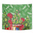 Kakapo New Zealand Christmas Tapestry Meri Kirihimete Pohutukawa - Green Color