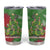 Kakapo New Zealand Christmas Tumbler Cup Meri Kirihimete Pohutukawa - Green Color