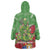 Kakapo New Zealand Christmas Wearable Blanket Hoodie Meri Kirihimete Pohutukawa - Green Color