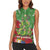 Kakapo New Zealand Christmas Women Sleeveless Polo Shirt Meri Kirihimete Pohutukawa - Green Color