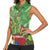 Kakapo New Zealand Christmas Women Sleeveless Polo Shirt Meri Kirihimete Pohutukawa - Green Color