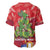 Kakapo New Zealand Christmas Baseball Jersey Meri Kirihimete Pohutukawa - Red Color