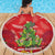 Kakapo New Zealand Christmas Beach Blanket Meri Kirihimete Pohutukawa - Red Color