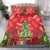 Kakapo New Zealand Christmas Bedding Set Meri Kirihimete Pohutukawa - Red Color