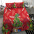 Kakapo New Zealand Christmas Bedding Set Meri Kirihimete Pohutukawa - Red Color