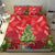 Kakapo New Zealand Christmas Bedding Set Meri Kirihimete Pohutukawa - Red Color