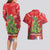 Kakapo New Zealand Christmas Couples Matching Long Sleeve Bodycon Dress and Hawaiian Shirt Meri Kirihimete Pohutukawa - Red Color