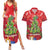 Kakapo New Zealand Christmas Couples Matching Summer Maxi Dress and Hawaiian Shirt Meri Kirihimete Pohutukawa - Red Color