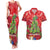 Kakapo New Zealand Christmas Couples Matching Tank Maxi Dress and Hawaiian Shirt Meri Kirihimete Pohutukawa - Red Color