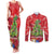 Kakapo New Zealand Christmas Couples Matching Tank Maxi Dress and Long Sleeve Button Shirt Meri Kirihimete Pohutukawa - Red Color