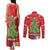 Kakapo New Zealand Christmas Couples Matching Tank Maxi Dress and Long Sleeve Button Shirt Meri Kirihimete Pohutukawa - Red Color