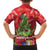 Kakapo New Zealand Christmas Family Matching Off Shoulder Maxi Dress and Hawaiian Shirt Meri Kirihimete Pohutukawa - Red Color