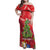 Kakapo New Zealand Christmas Family Matching Off Shoulder Maxi Dress and Hawaiian Shirt Meri Kirihimete Pohutukawa - Red Color