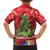 Kakapo New Zealand Christmas Family Matching Short Sleeve Bodycon Dress and Hawaiian Shirt Meri Kirihimete Pohutukawa - Red Color