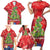 Kakapo New Zealand Christmas Family Matching Short Sleeve Bodycon Dress and Hawaiian Shirt Meri Kirihimete Pohutukawa - Red Color