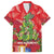 Kakapo New Zealand Christmas Family Matching Short Sleeve Bodycon Dress and Hawaiian Shirt Meri Kirihimete Pohutukawa - Red Color