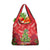 Kakapo New Zealand Christmas Grocery Bag Meri Kirihimete Pohutukawa - Red Color