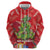 Kakapo New Zealand Christmas Hoodie Meri Kirihimete Pohutukawa - Red Color