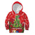 Kakapo New Zealand Christmas Kid Hoodie Meri Kirihimete Pohutukawa - Red Color